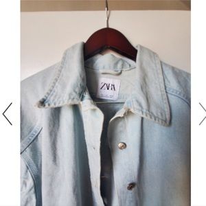 Zara denim long jacket